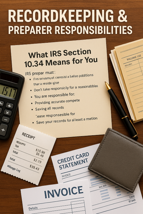 Recordkeeping & Preparer Responsibilities — What IRS Section 10.34 Means for You