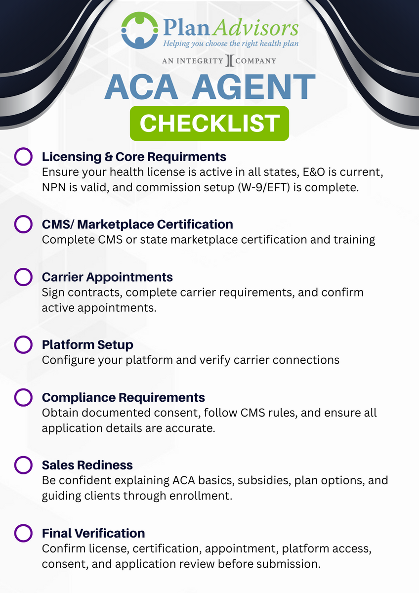 ACA Agent Ready-to-Sell Checklist: From Setup to Sales Success