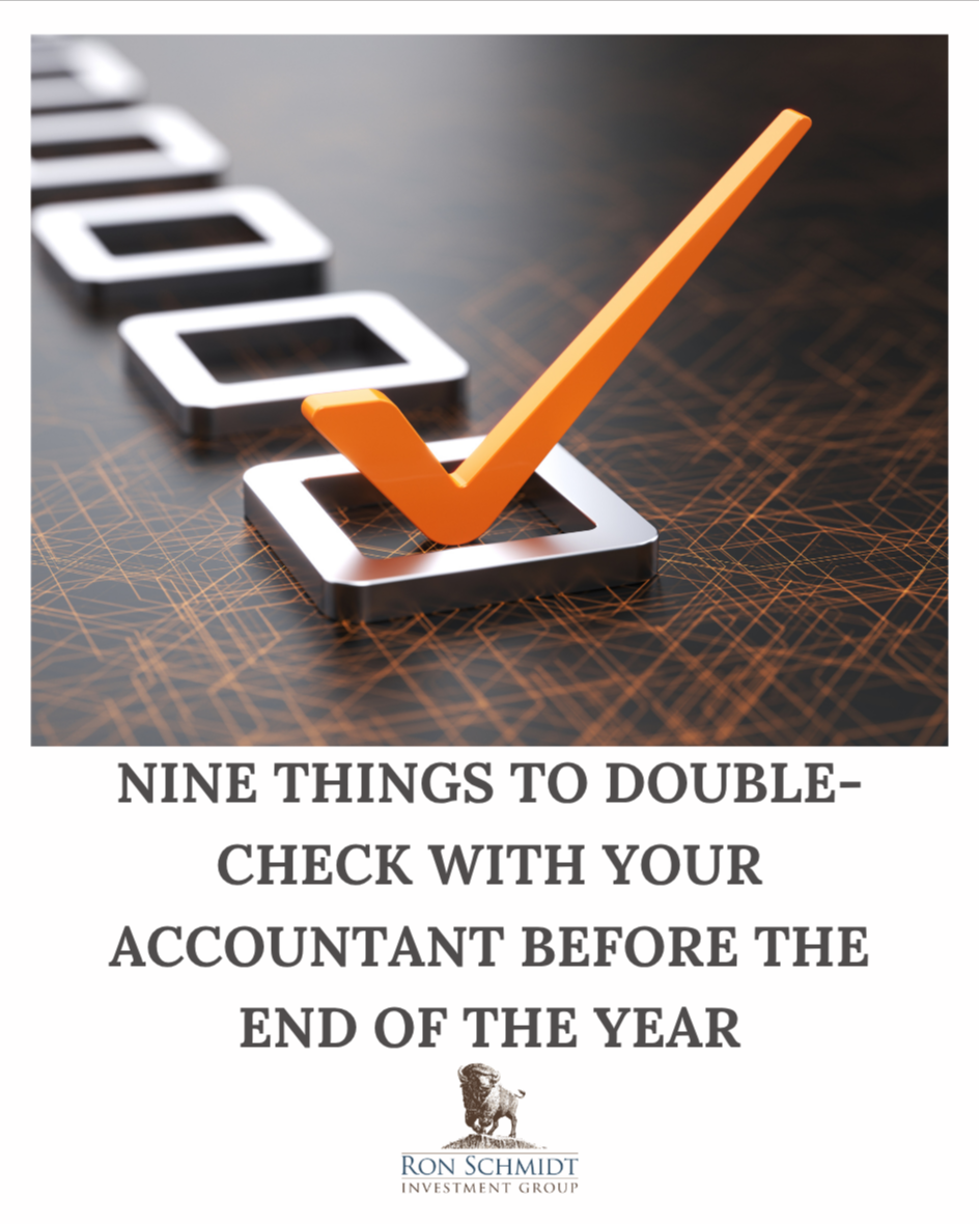 Nine Things to Double-Check with Your Accountant Before the End of the Year
