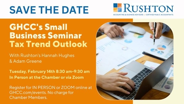 Rushton’s Hughes and Greene Offer Tax Trend Outlook at Chamber Seminar