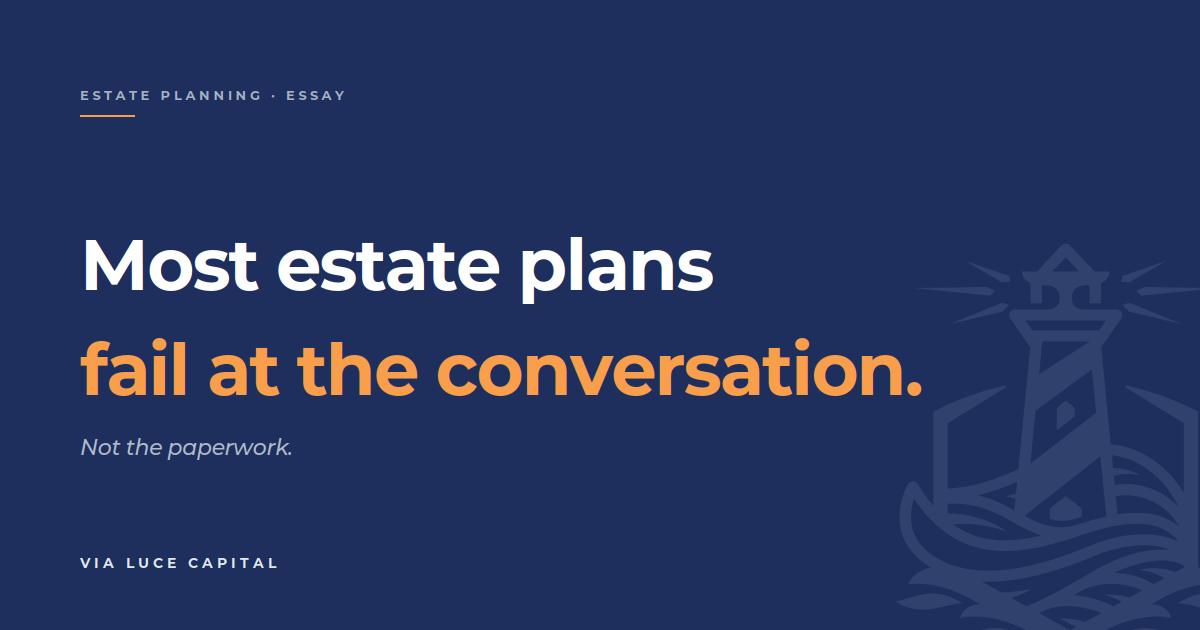 The estate planning conversation families never have.