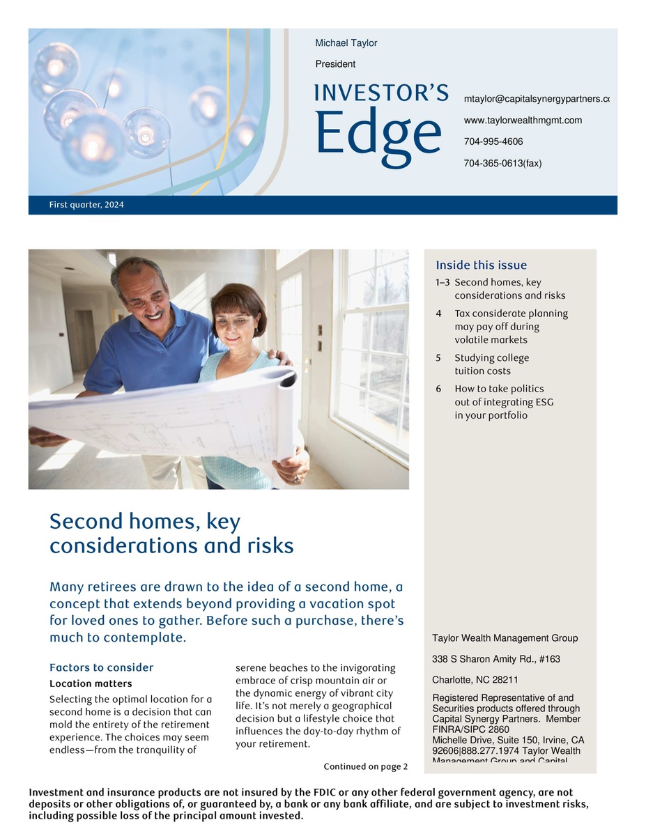 1st Quarter Investor's Edge
