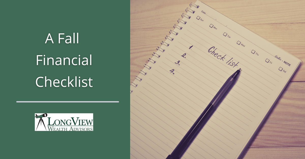 A Fall Financial Checklist