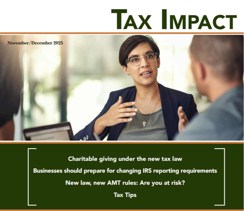 November / December 2025 Tax Impact