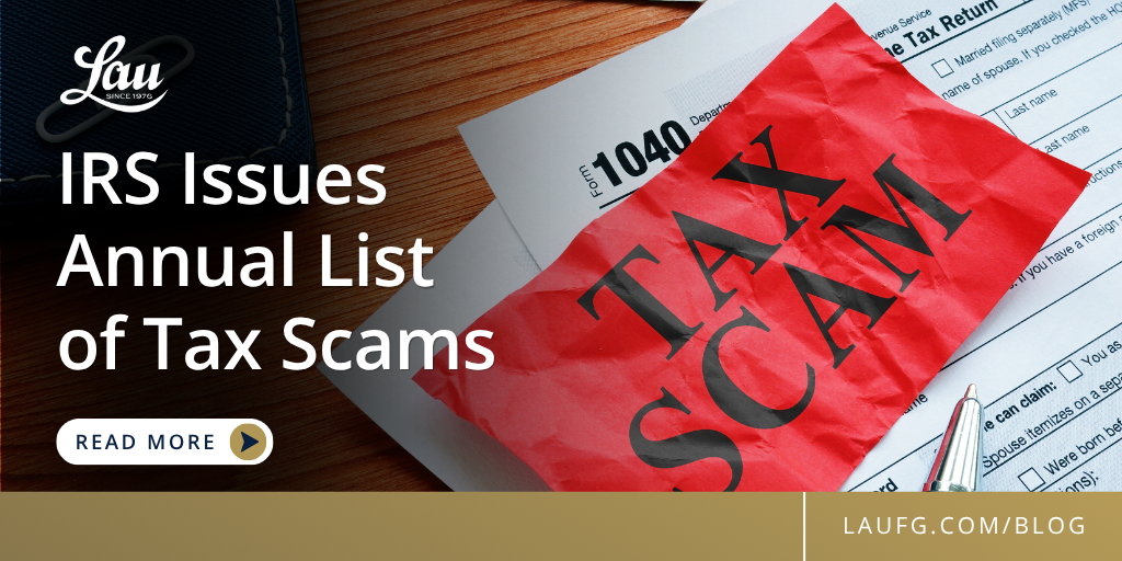 IRS Issues Annual List of Tax Scams