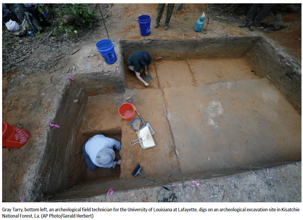 🔎Archaeologists in Louisiana save artifacts 12,000 years old from natural disasters & looters🕵️‍♂️