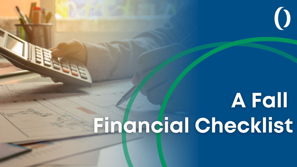 A Fall Financial Checklist
