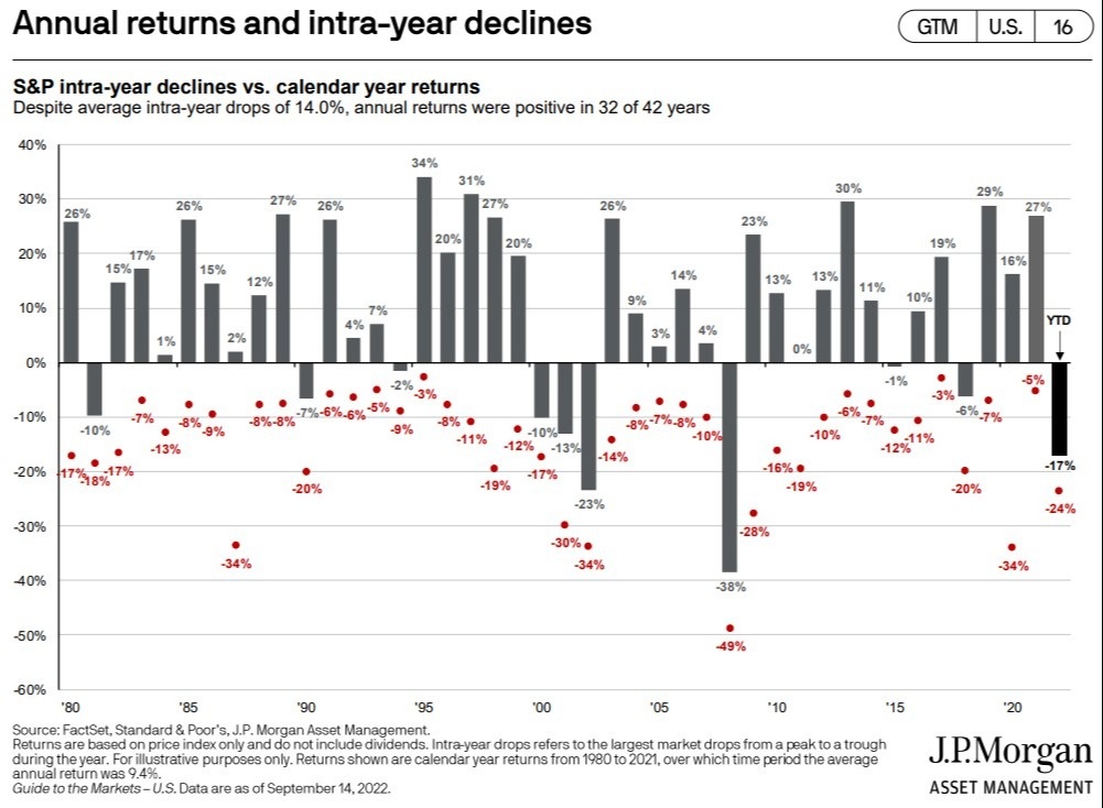Bite Sized Insights - Annual Returns and Intra Year Declines