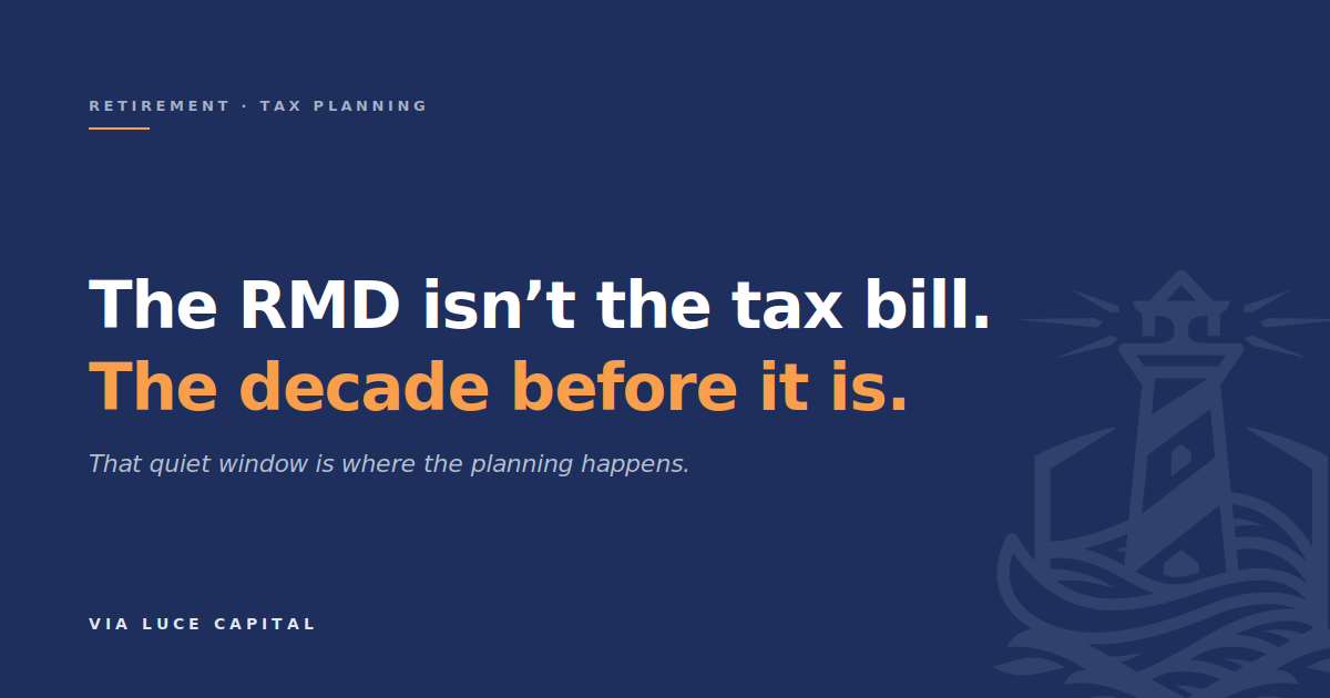 The RMD Isn't the Problem — the Decade Before It Is