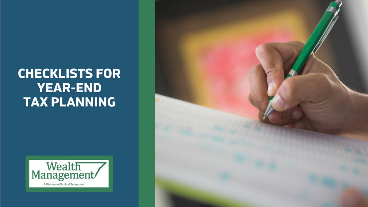Appropriate Checklists for Year-End Tax Planning