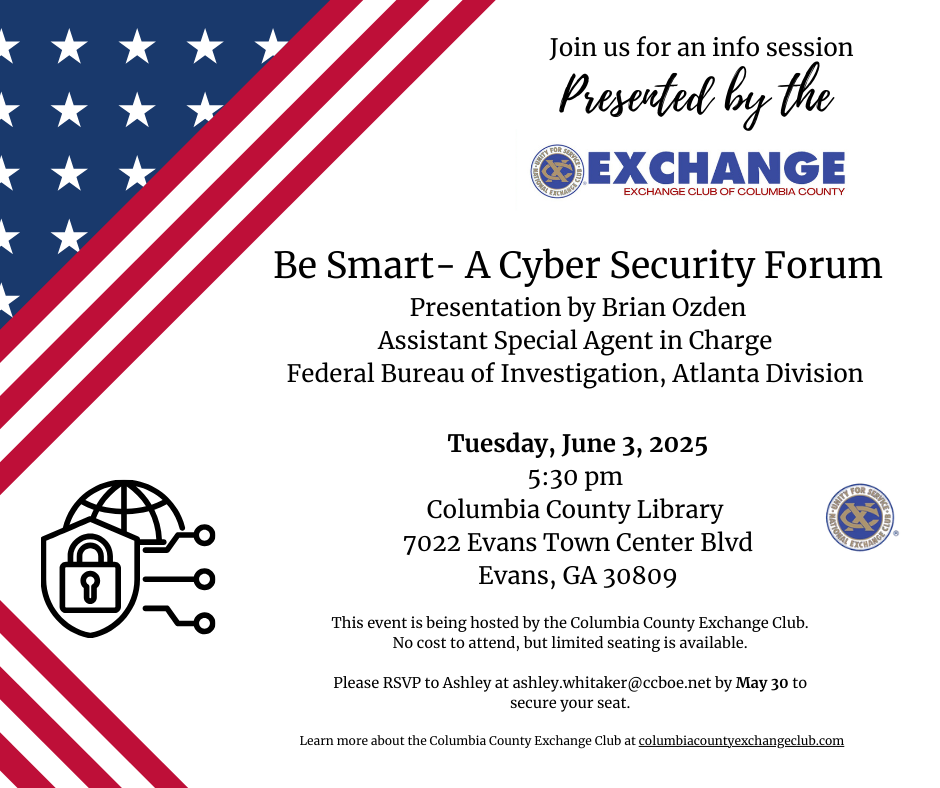 Cyber Security Forum Hosted by Columbia County Exchange Club