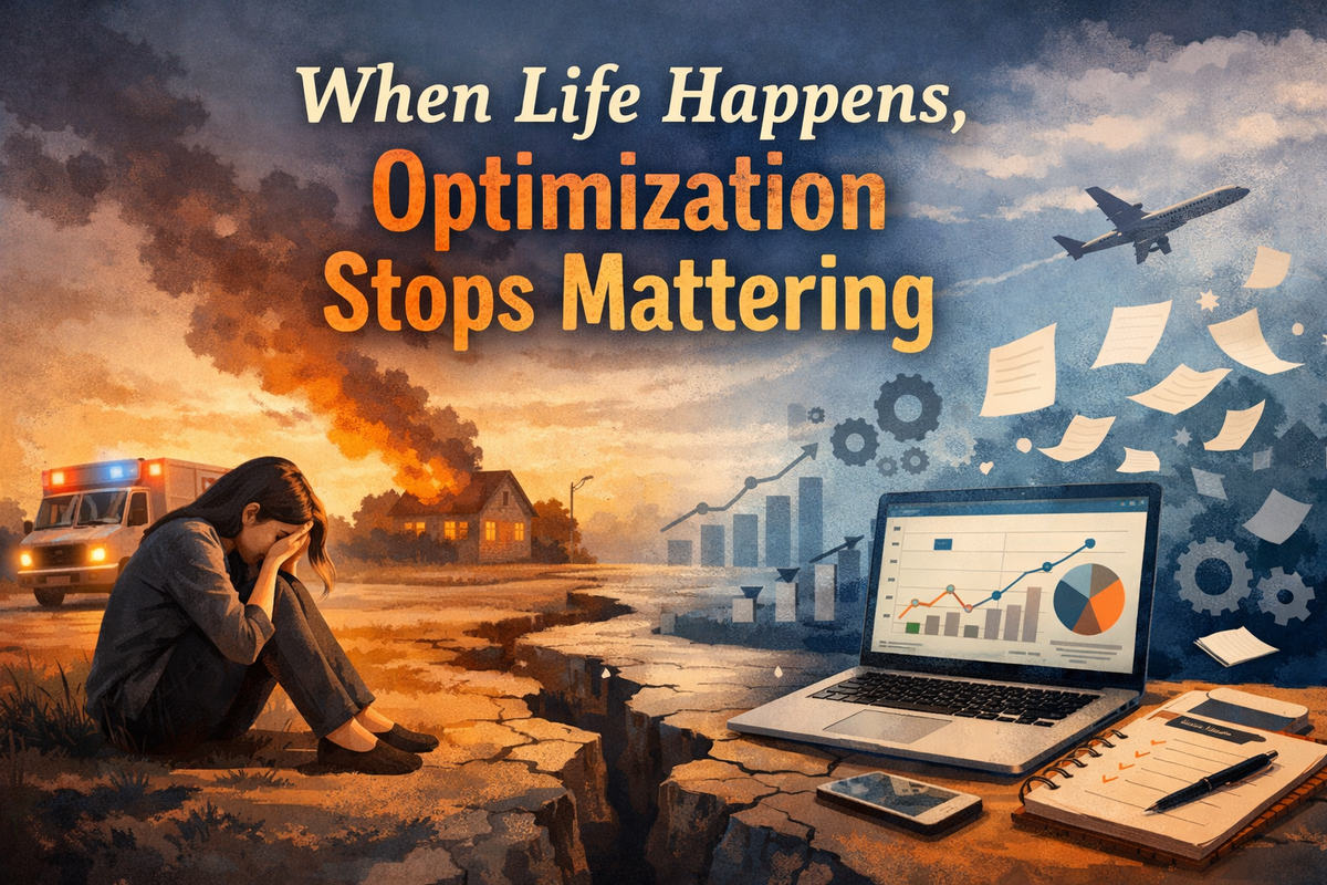 When Life Happens, Optimization Stops Mattering