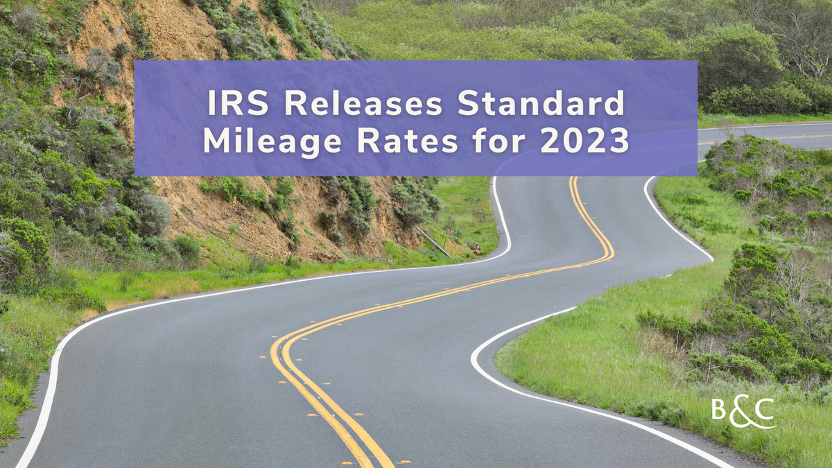 IRS Releases Standard Mileage Rates for 2023