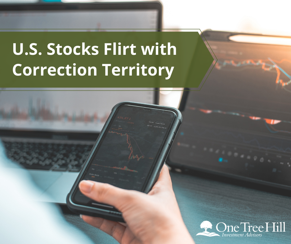 U.S. Stocks Flirt with Correction Territory
