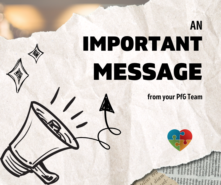 An important message from your Planning for Good Team