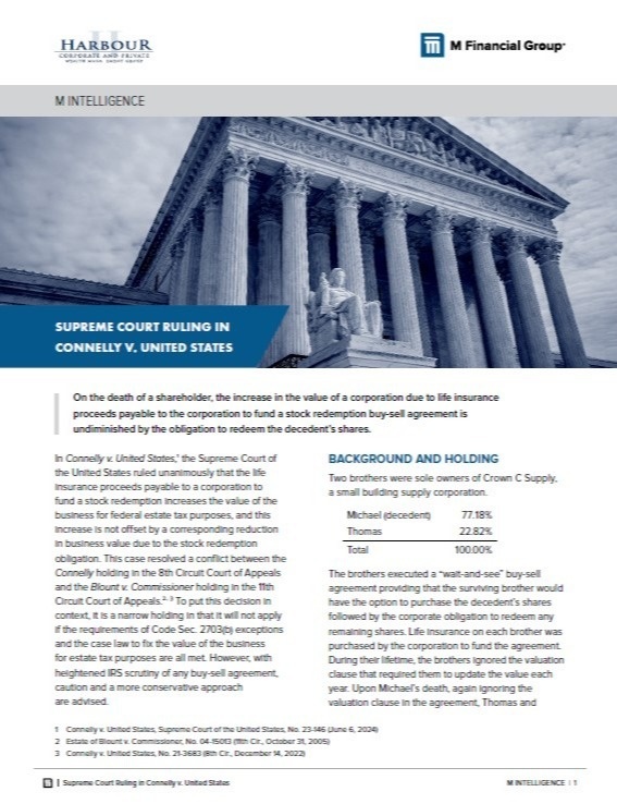 Connelly V. United States Webinar