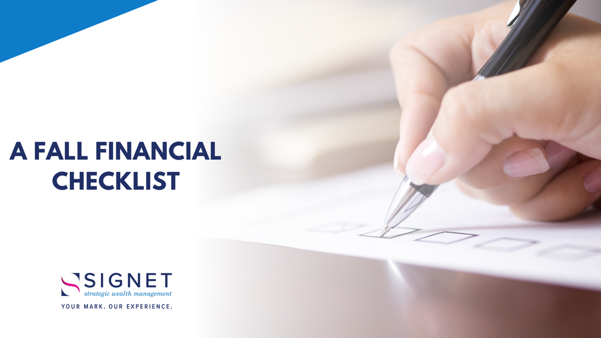 A Fall Financial Checklist
