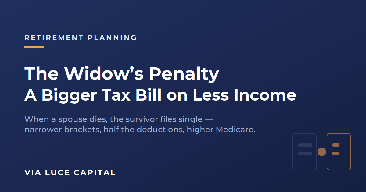 The Widow's Penalty: A Higher Tax Bill on a Smaller Income
