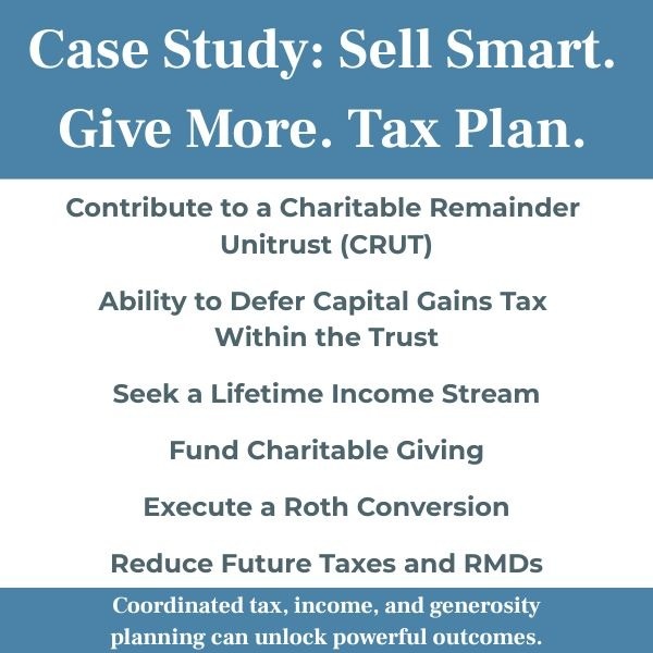 Case Study: Turning an Appreciated Asset Into Lifetime Income, Tax Efficiency, and Lasting Impact