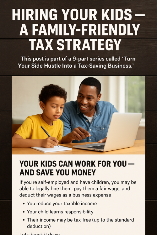 Hiring Your Kids — A Family-Friendly Tax Strategy