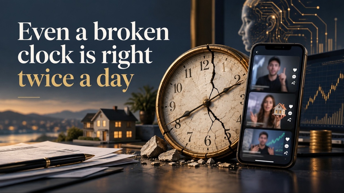 Even a broken clock is right twice a day