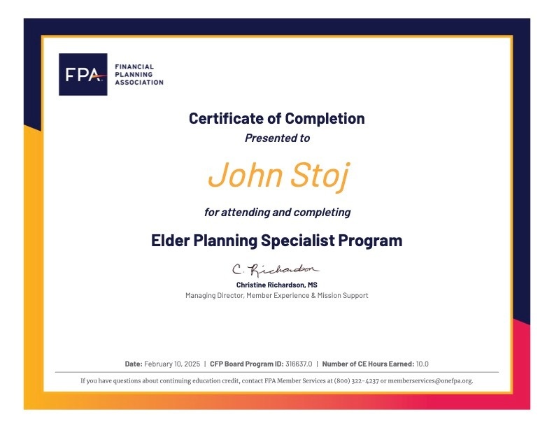 Expanding My Expertise: Becoming an Elder Planning Specialist
