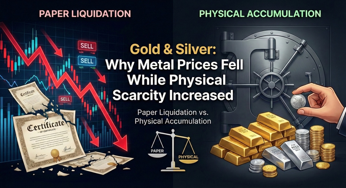 Gold & Silver: Why Metal Prices Fell While Physical Scarcity Increased.