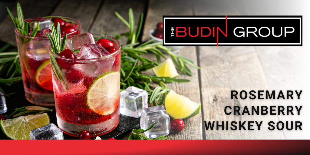 Rosemary Cranberry Whiskey Sour