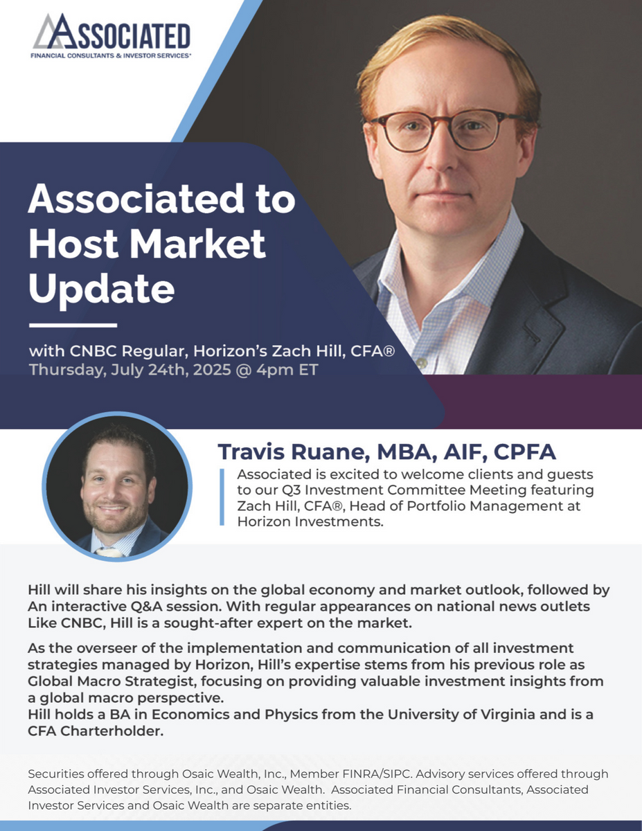 Associated's Q3 Market Update Featuring CNBC Contributor Zach Hill, CFA®