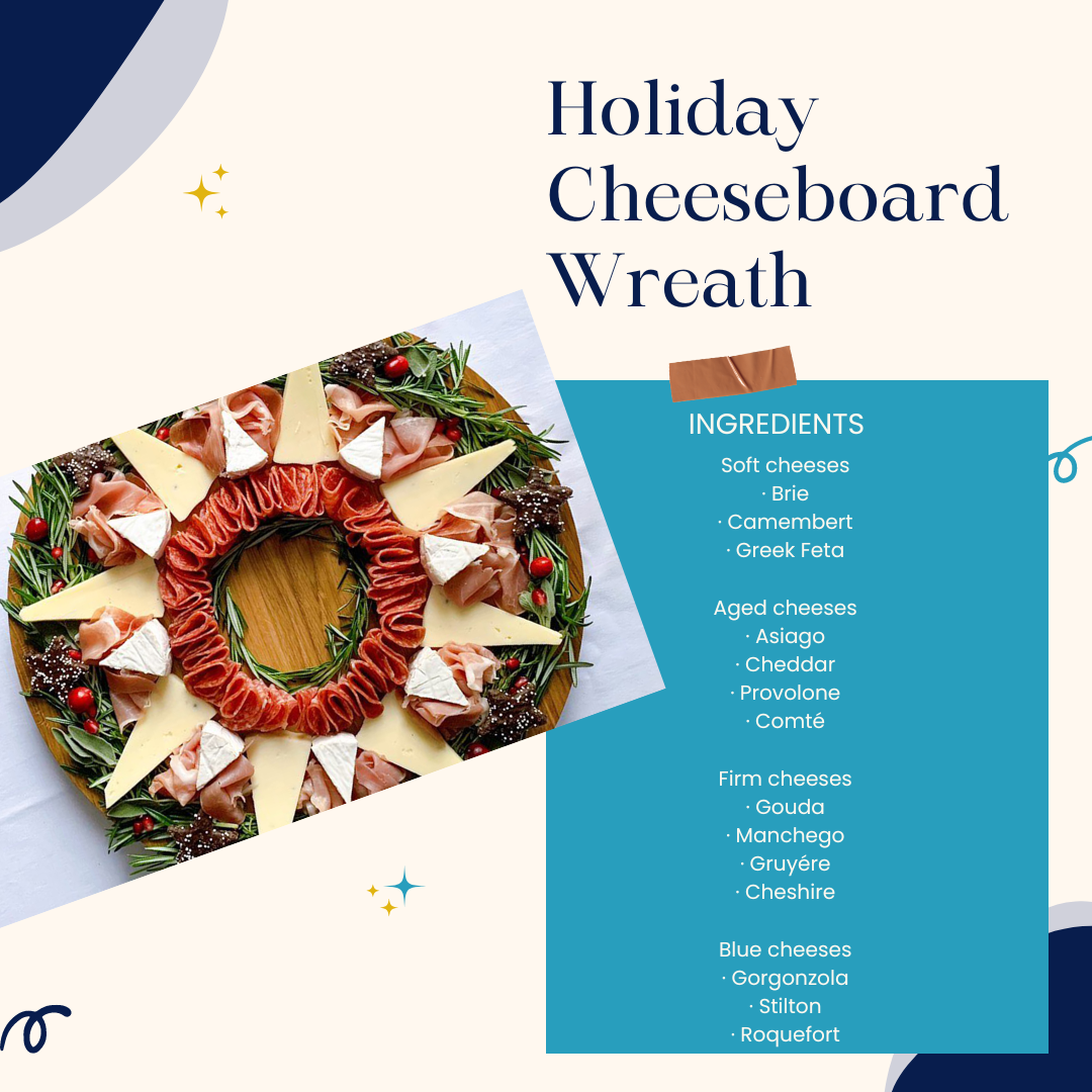 Holiday Cheeseboard Wreath
