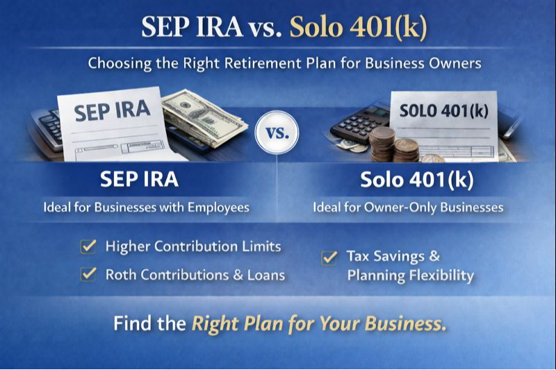 SEP IRA vs. Solo 401(k): Choosing the Right Retirement Plan for Business Owners