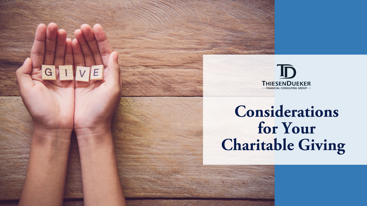 Considerations for Your Charitable Giving