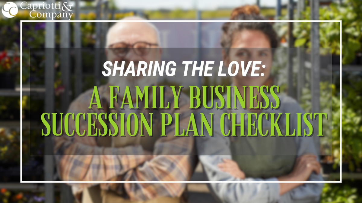 Sharing the Love: A Family Business Succession Plan Checklist