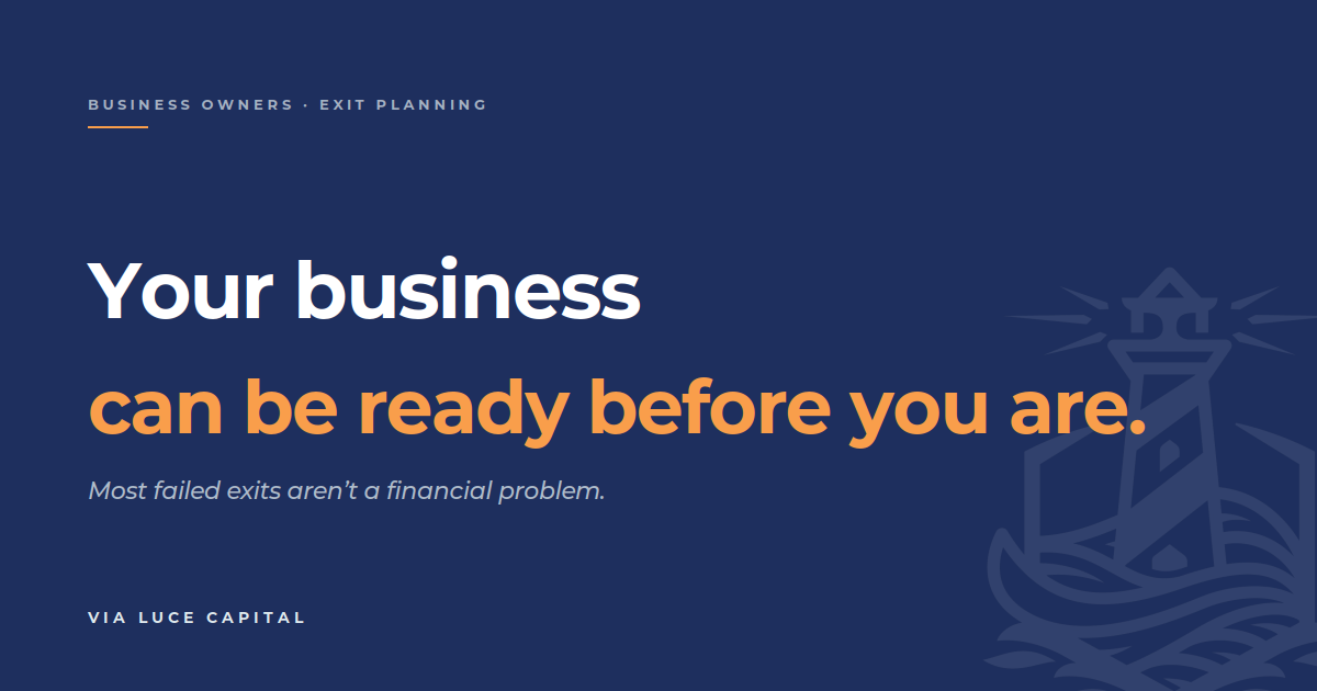 Your business can be ready before you are.