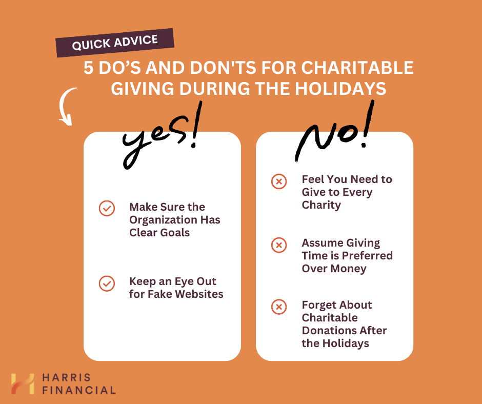 5 Do’s and Don'ts for Charitable Giving During the Holidays