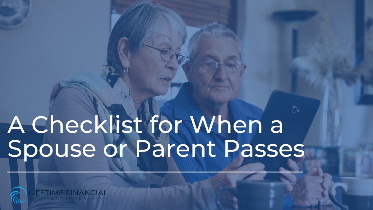 A Checklist for When a Spouse or Parent Passes