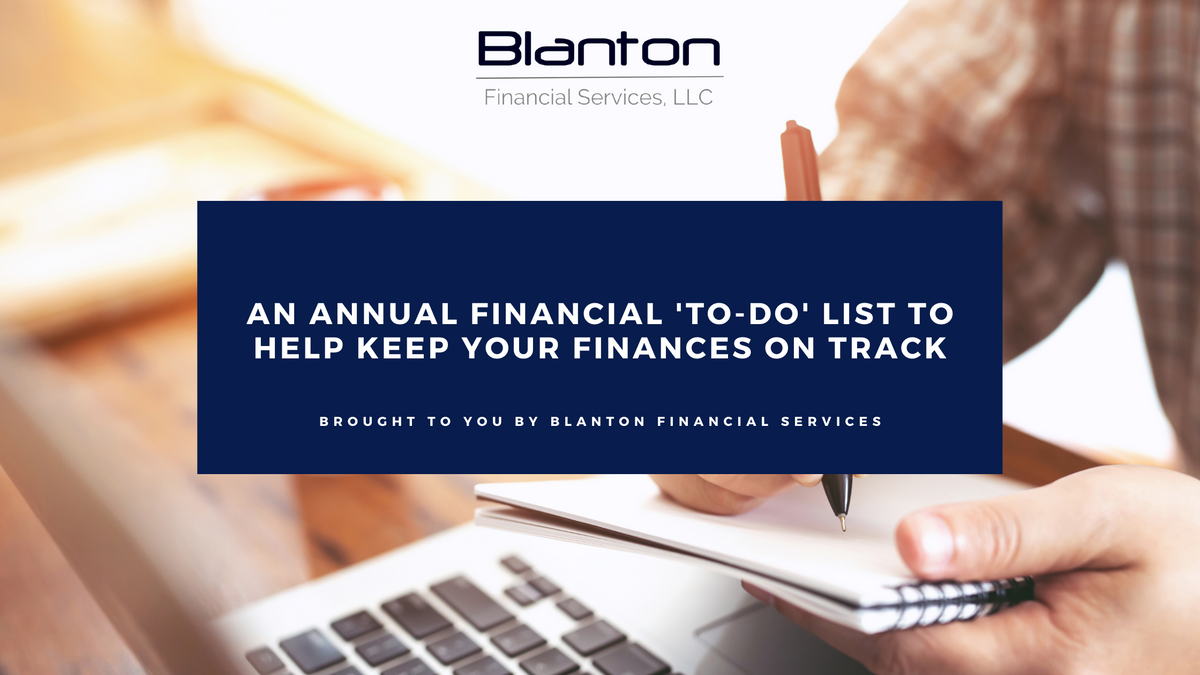 An Annual Financial 'To-Do' List to Help Keep Your Finances on Track
