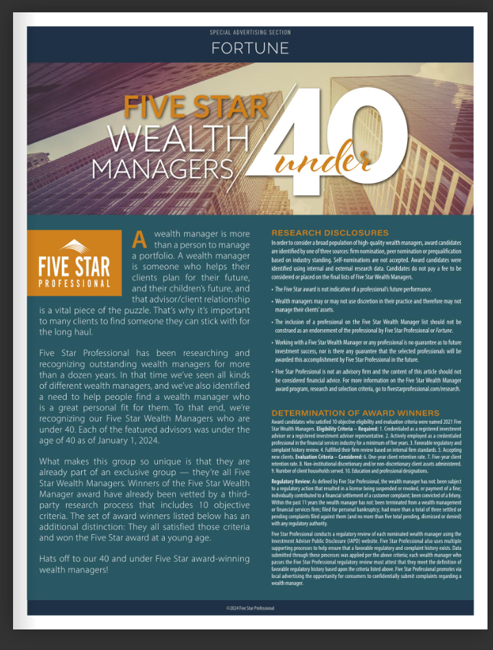 2023 Five Star Wealth Manager