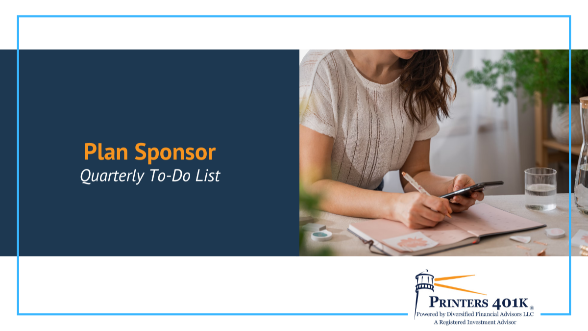 Plan Sponsor Quarterly To-Do List