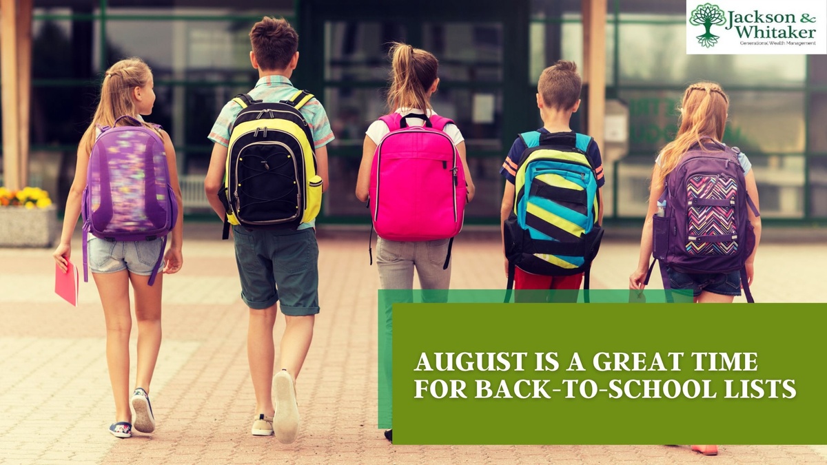 August is a Great Time for Back-to-School Lists
