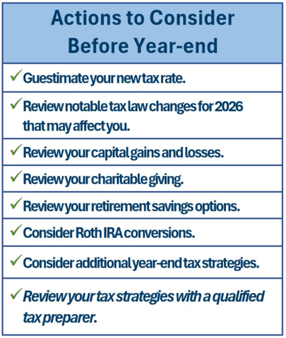 Proactive Year-end Tax Planning for 2026 and Beyond