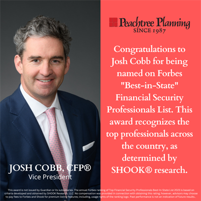 Peachtree Planning's Josh Cobb named on Forbes Best-in-State Financial Security  Professionals List