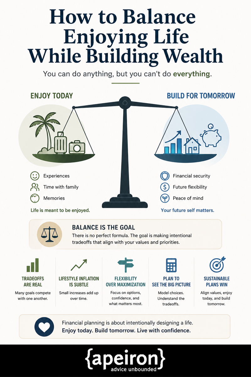 How to Balance Enjoying Life While Building Wealth