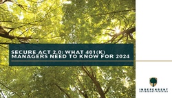 SECURE Act 2.0: What 401(k) Managers Need to Know for 2024