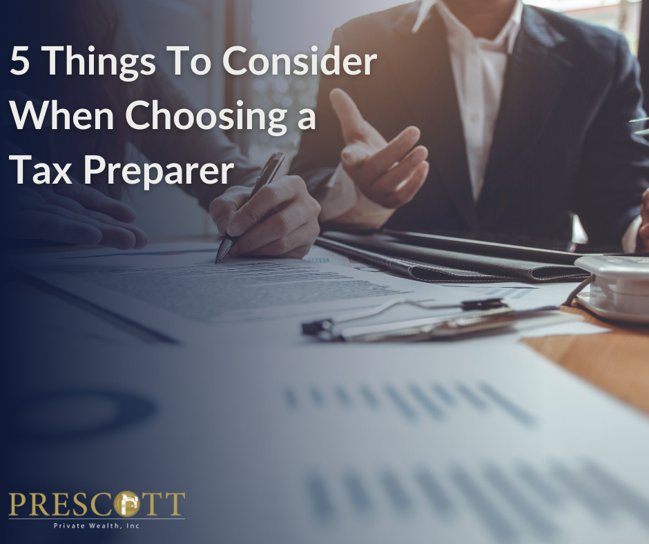 Five Things to Consider When Choosing a Tax Preparer