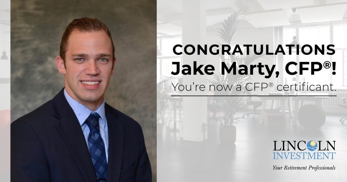 Jake Marty, our newest CFP® certificant!