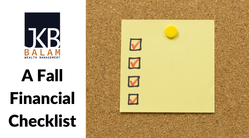 A Fall Financial Checklist