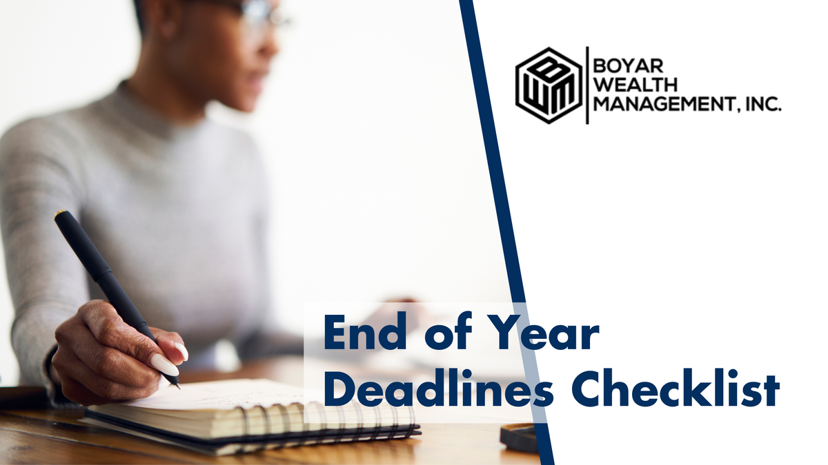 End of Year Deadlines Checklist