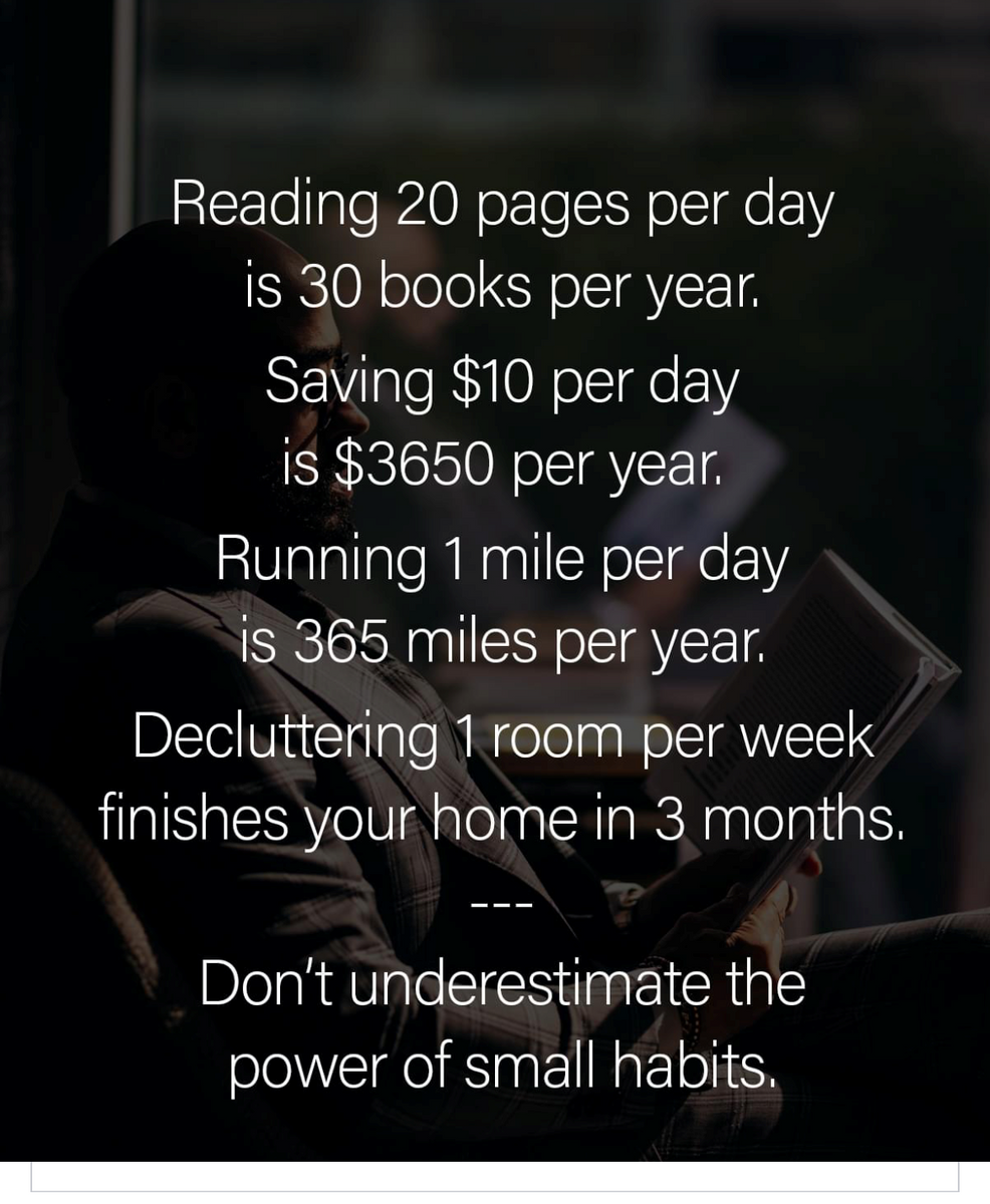 Start small, do what you can and it all adds up