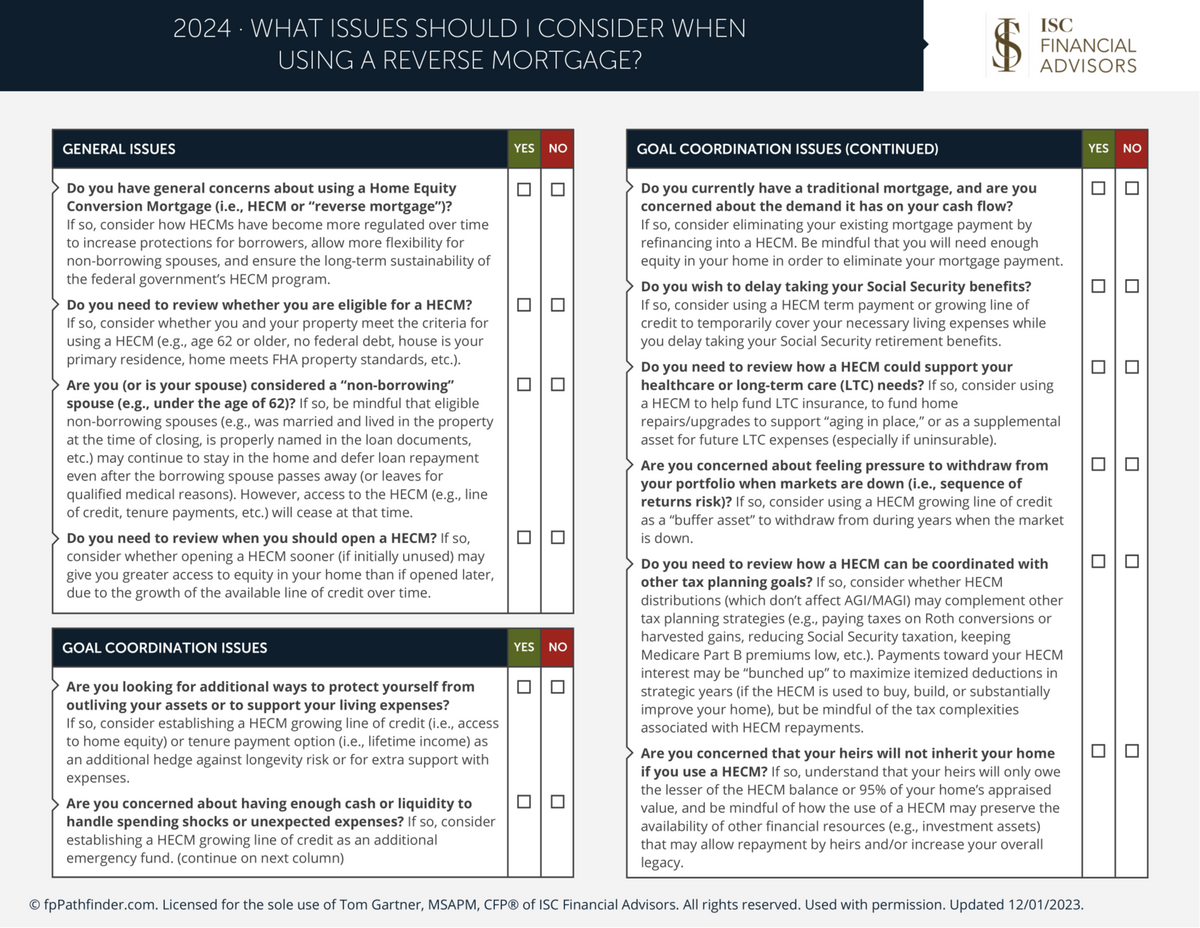 What Issues Should I Consider When Using A Reverse Mortgage?